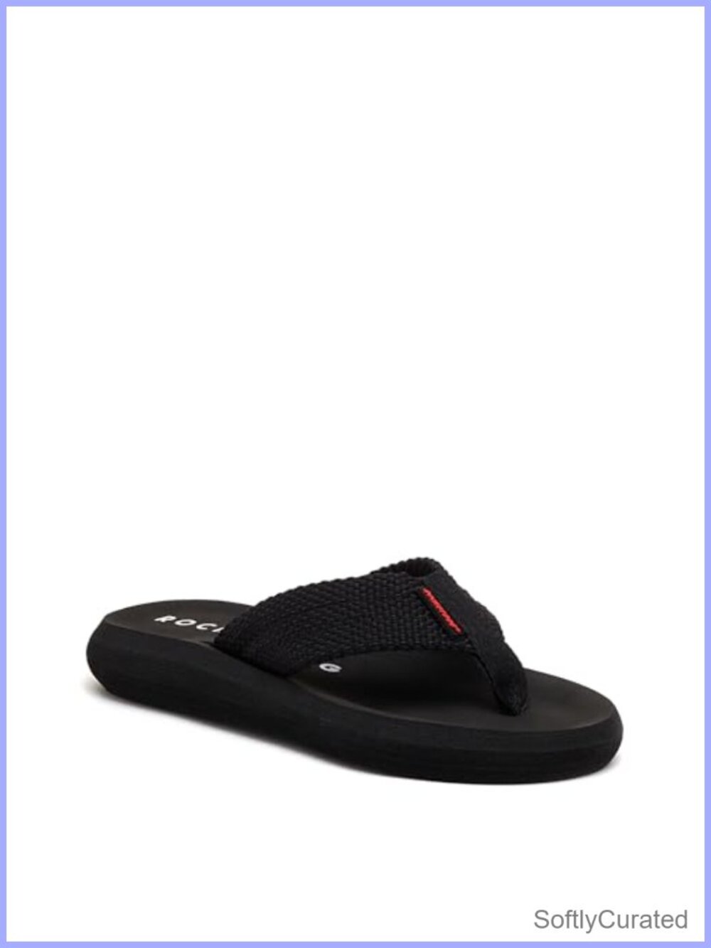 Platform Flip Flops EVA Sole Webbing Strap Slip On Sandals